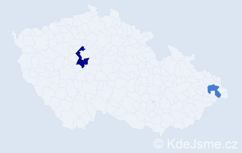 Příjmení: 'Kizurová', počet výskytů 3 v celé ČR