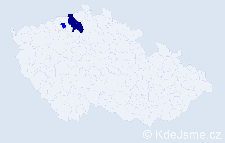 Příjmení: 'Čisarová', počet výskytů 16 v celé ČR