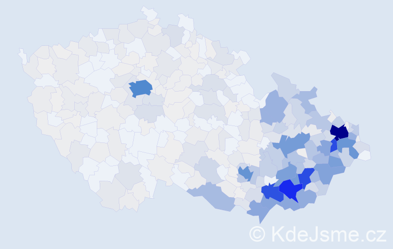 Příjmení: 'Polášková', počet výskytů 3099 v celé ČR