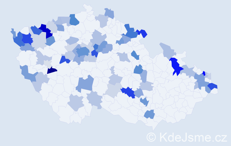 Příjmení: 'Petrov', počet výskytů 197 v celé ČR