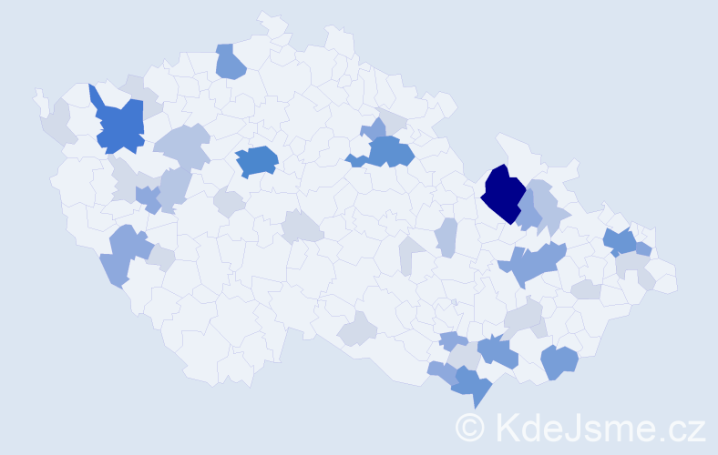 Příjmení: 'Struhárová', počet výskytů 117 v celé ČR