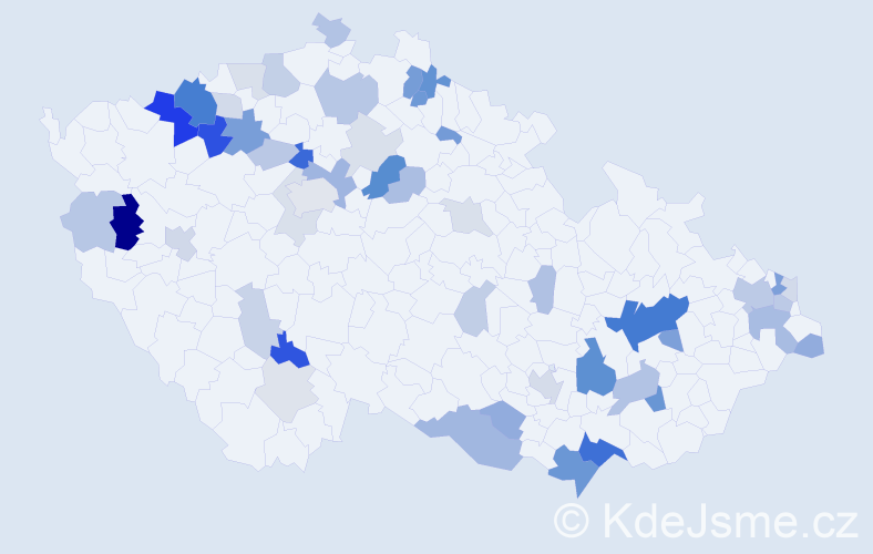Příjmení: 'Šarközi', počet výskytů 132 v celé ČR
