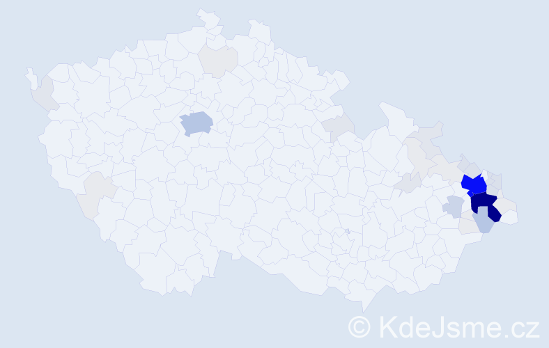 Příjmení: 'Polochová', počet výskytů 172 v celé ČR
