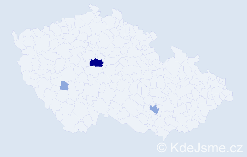 Příjmení: 'Verhulst', počet výskytů 7 v celé ČR