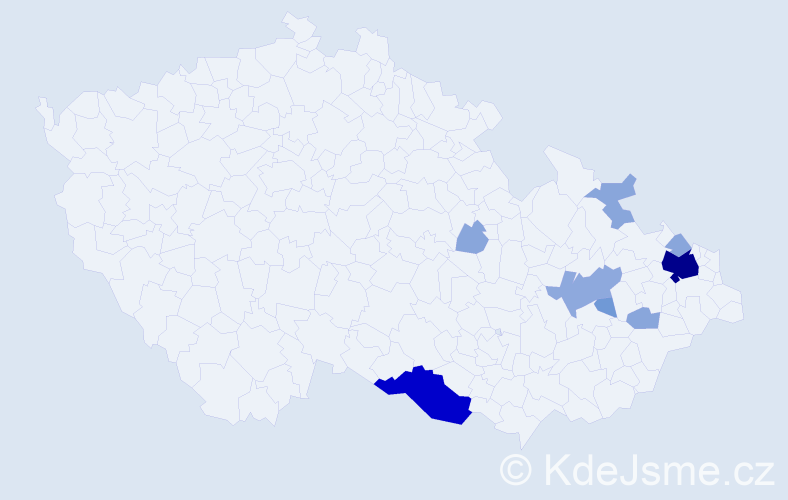 Příjmení: 'Golombová', počet výskytů 29 v celé ČR