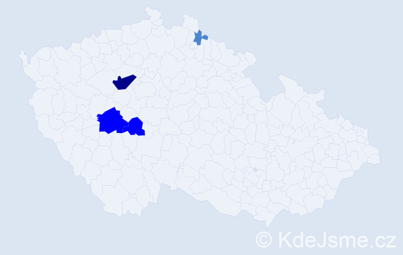 Příjmení: 'Schindlová', počet výskytů 8 v celé ČR