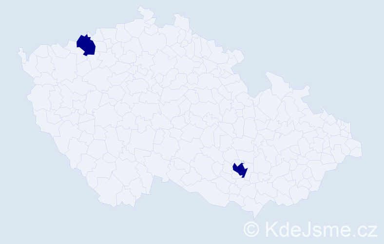 Příjmení: 'Ruggiero', počet výskytů 2 v celé ČR