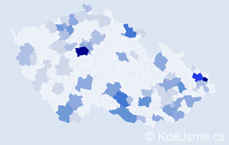 Příjmení: 'Križanová', počet výskytů 186 v celé ČR