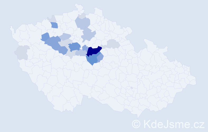 Příjmení: 'Sahulková', počet výskytů 69 v celé ČR
