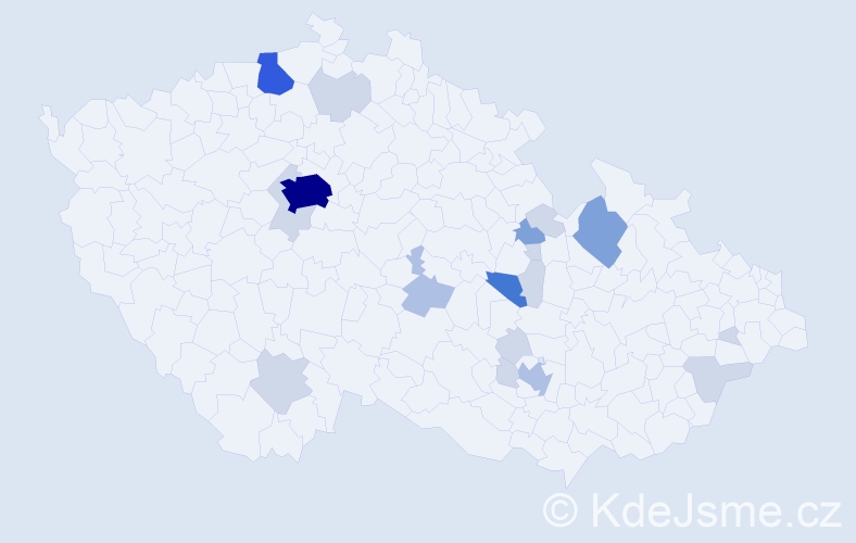 Příjmení: 'Čípa', počet výskytů 54 v celé ČR