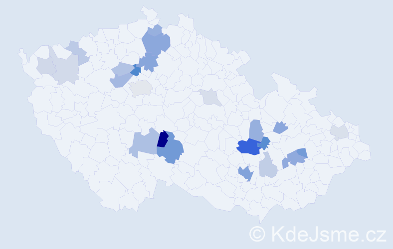 Příjmení: 'Eclerová', počet výskytů 56 v celé ČR