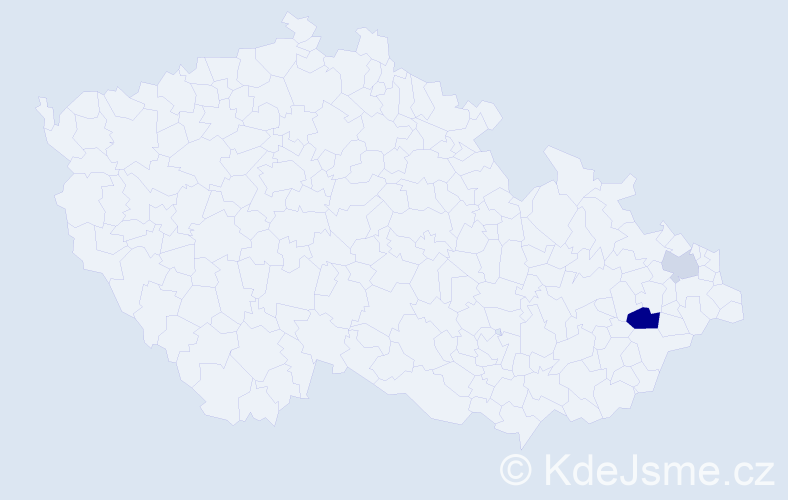 Příjmení: 'Stiblerová', počet výskytů 4 v celé ČR