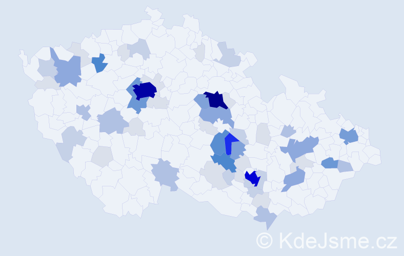 Příjmení: 'Harvánek', počet výskytů 215 v celé ČR