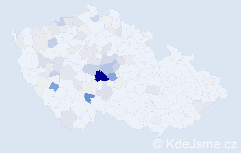 Příjmení: 'Smítka', počet výskytů 255 v celé ČR