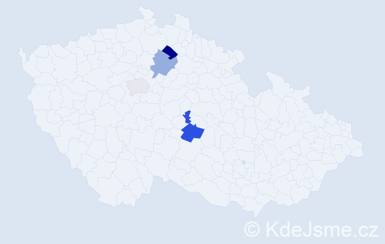 Příjmení: 'Debski', počet výskytů 5 v celé ČR