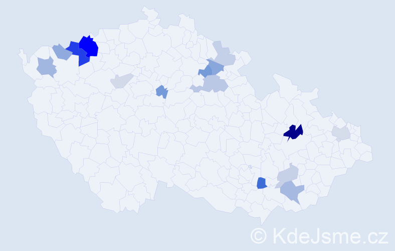 Příjmení: 'Sásová', počet výskytů 36 v celé ČR