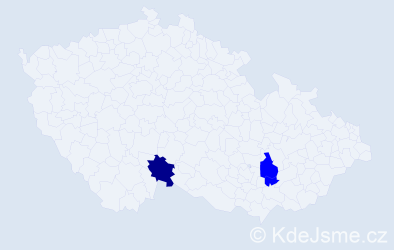 Příjmení: 'Krištan', počet výskytů 4 v celé ČR