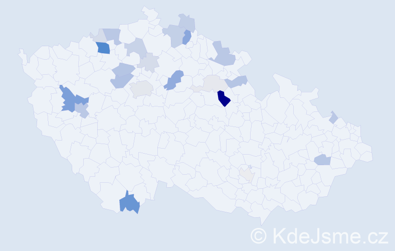 Příjmení: 'Bernhard', počet výskytů 81 v celé ČR