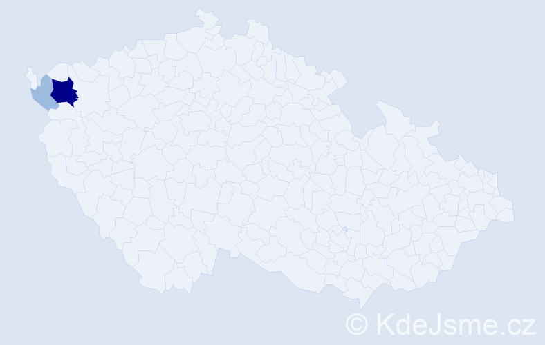 Příjmení: 'Rudert', počet výskytů 5 v celé ČR
