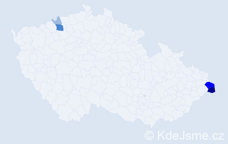 Příjmení: 'Durstin', počet výskytů 10 v celé ČR
