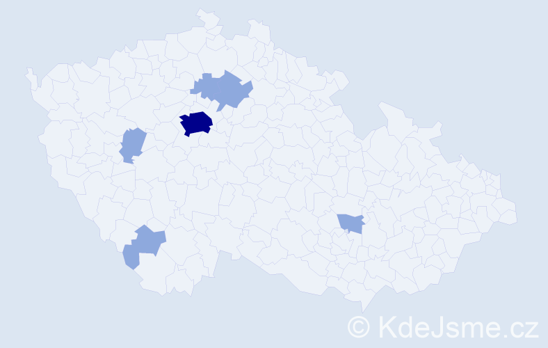 Příjmení: 'Tarnavskyy', počet výskytů 10 v celé ČR