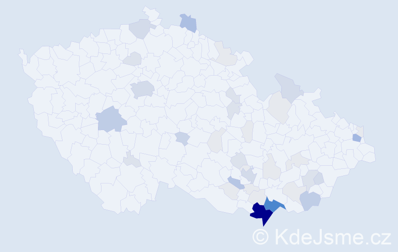 Příjmení: 'Trecha', počet výskytů 150 v celé ČR