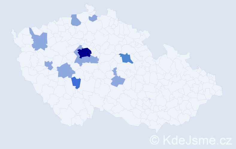 Příjmení: 'Slávková', počet výskytů 28 v celé ČR