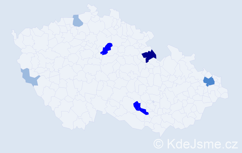 Příjmení: 'Freivaldová', počet výskytů 17 v celé ČR