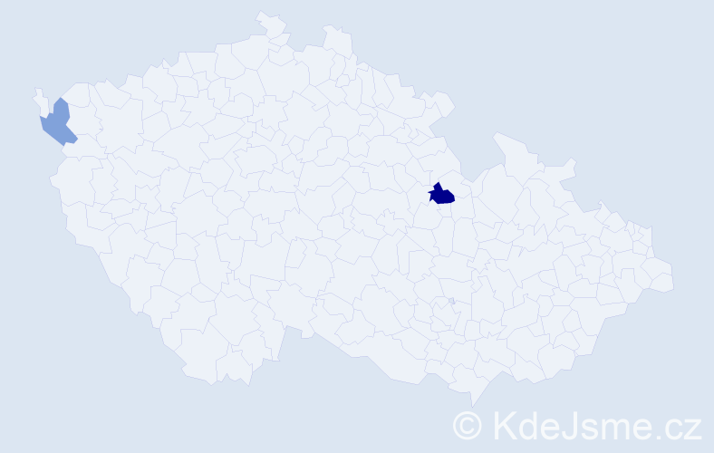 Příjmení: 'Konkoĺová', počet výskytů 3 v celé ČR