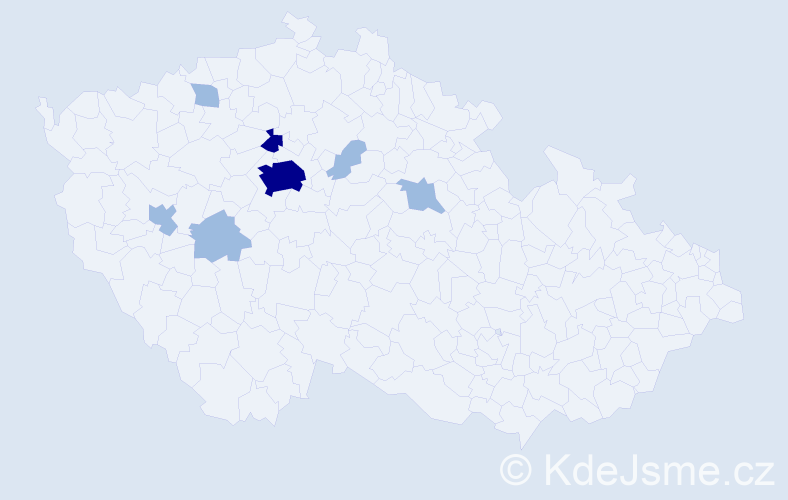 Příjmení: 'Feigelová', počet výskytů 13 v celé ČR
