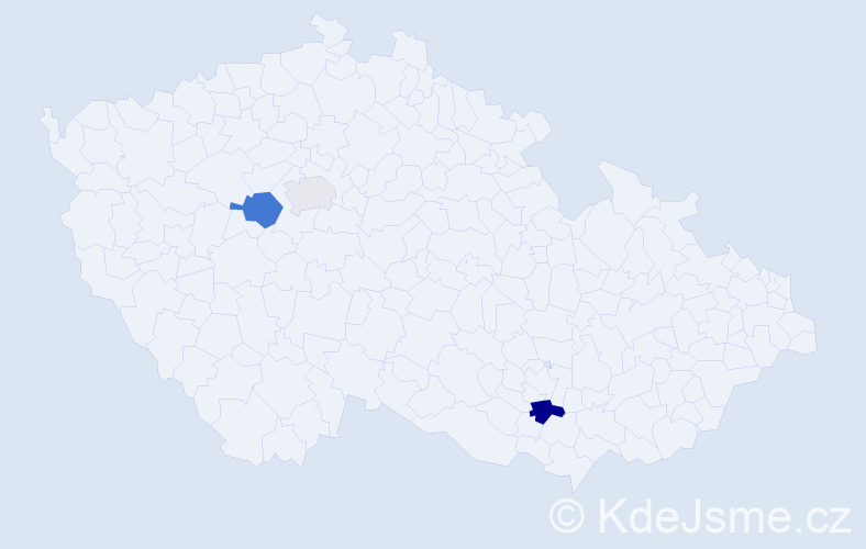 Příjmení: 'Hracho', počet výskytů 5 v celé ČR