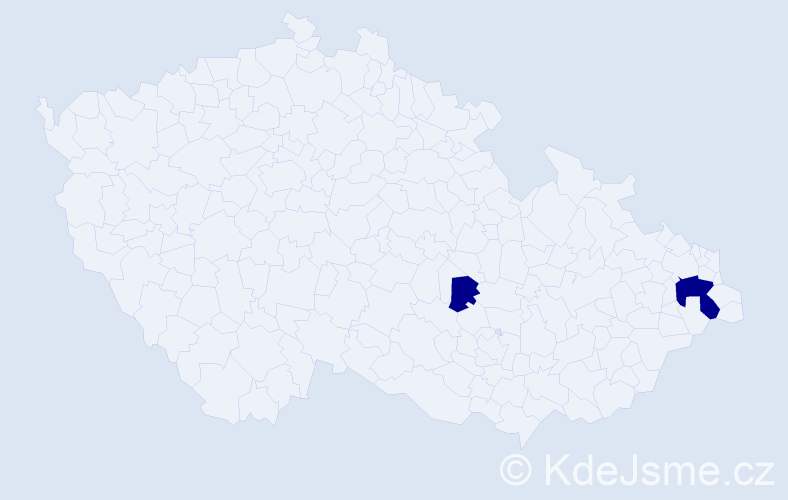 Příjmení: 'Quinetová', počet výskytů 2 v celé ČR