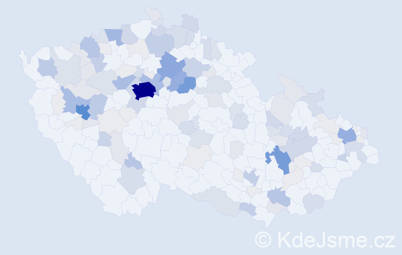 Příjmení: 'Sobota', počet výskytů 498 v celé ČR