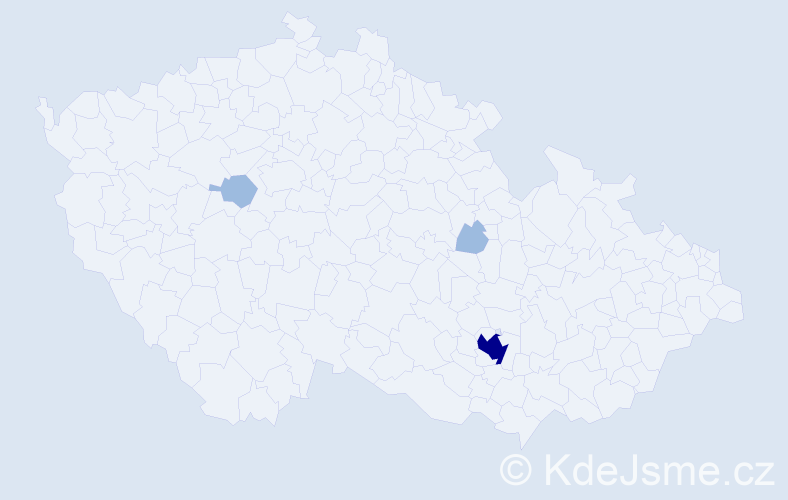 Příjmení: 'Lebar', počet výskytů 6 v celé ČR