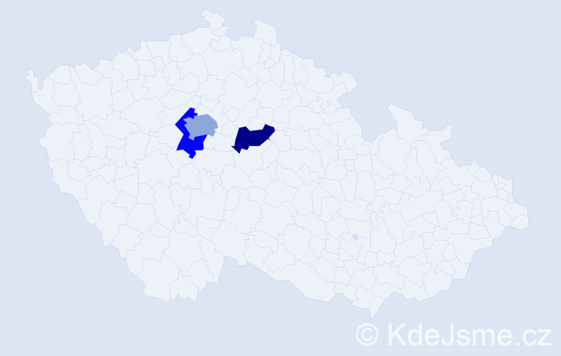 Příjmení: 'Rusu', počet výskytů 4 v celé ČR