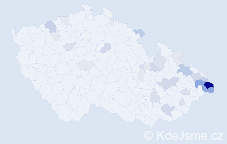 Příjmení: 'Stryja', počet výskytů 124 v celé ČR