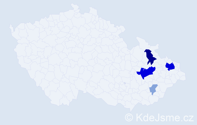 Příjmení: 'Mecnarowská', počet výskytů 17 v celé ČR