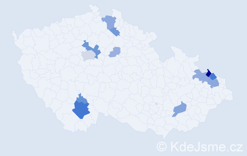 Příjmení: 'Rossmann', počet výskytů 56 v celé ČR
