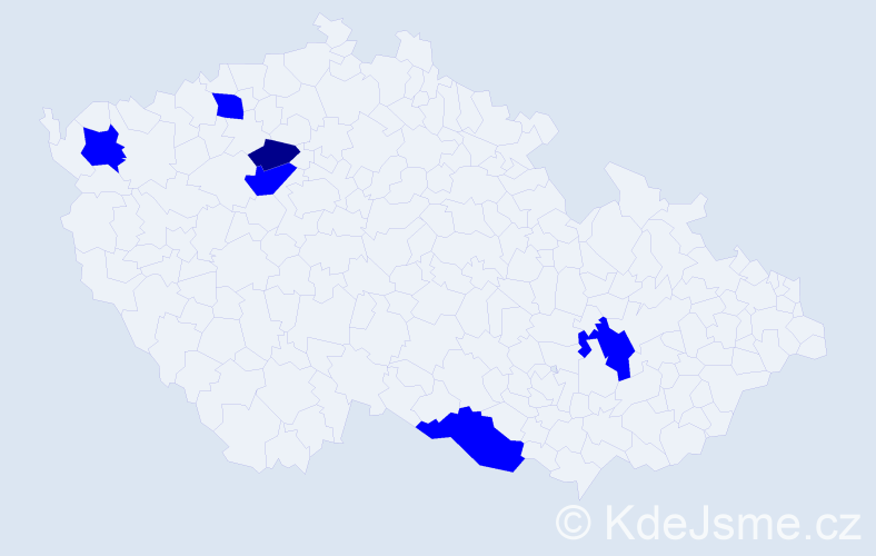 Příjmení: 'Voitl', počet výskytů 7 v celé ČR