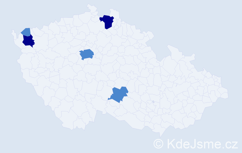 Příjmení: 'Kindrat', počet výskytů 9 v celé ČR