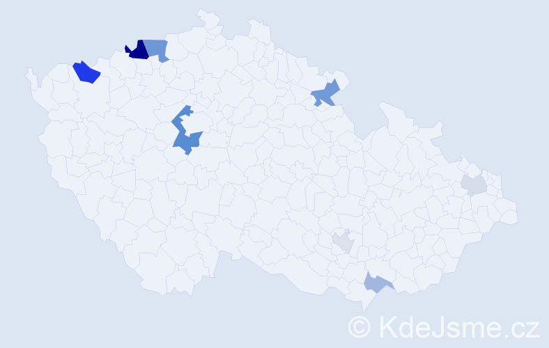 Příjmení: 'Šida', počet výskytů 18 v celé ČR