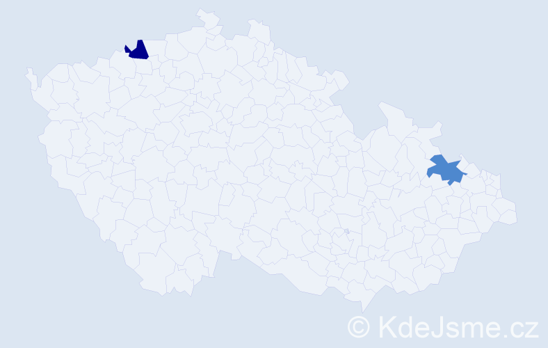 Příjmení: 'Blumberg', počet výskytů 2 v celé ČR