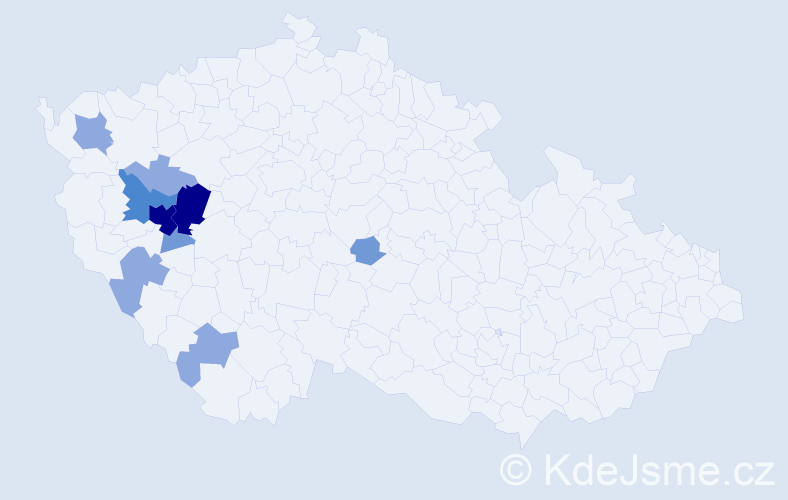 Příjmení: 'Prantnerová', počet výskytů 23 v celé ČR