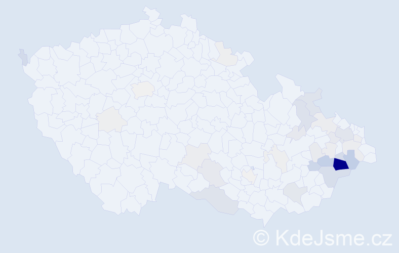 Příjmení: 'Fojtášek', počet výskytů 135 v celé ČR