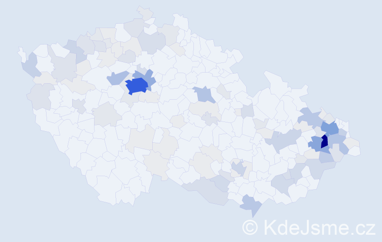 Příjmení: 'Hyklová', počet výskytů 405 v celé ČR