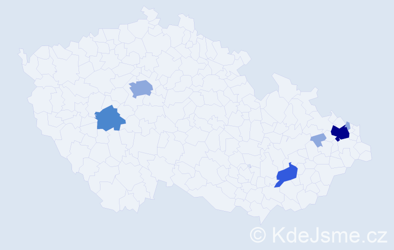 Příjmení: 'Vyrobík', počet výskytů 13 v celé ČR