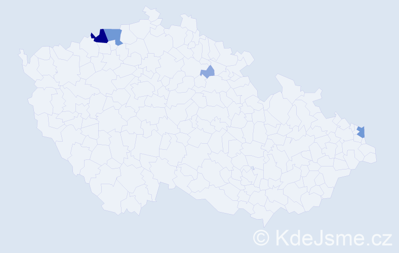 Příjmení: 'Kartuš', počet výskytů 16 v celé ČR