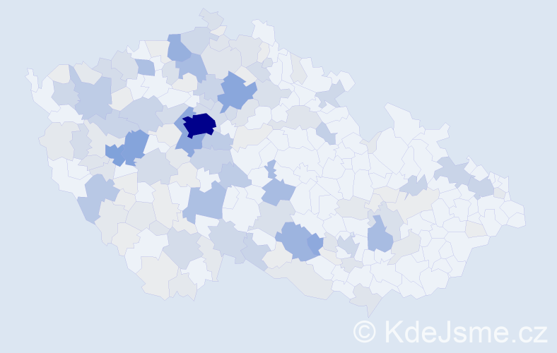 Příjmení: 'Bohuslav', počet výskytů 568 v celé ČR