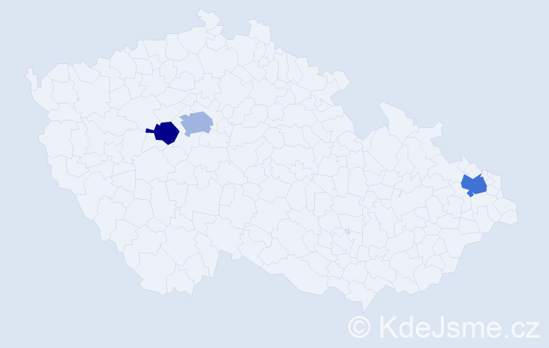 Příjmení: 'Baliak', počet výskytů 5 v celé ČR