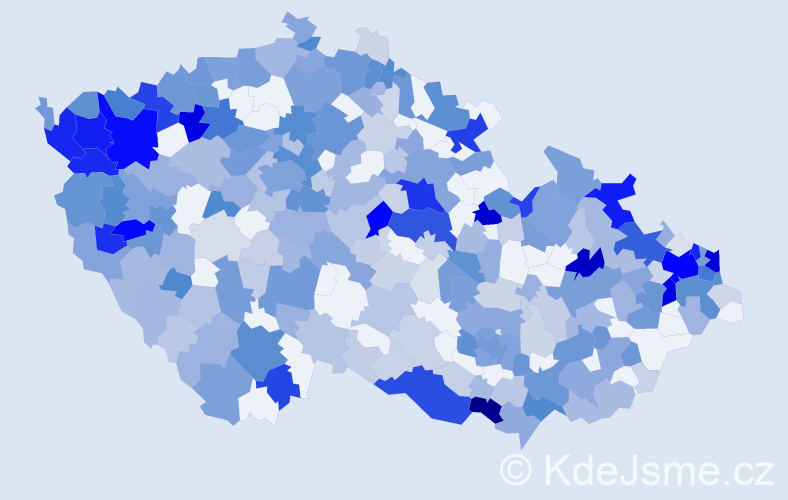 Příjmení: 'Vargová', počet výskytů 1332 v celé ČR